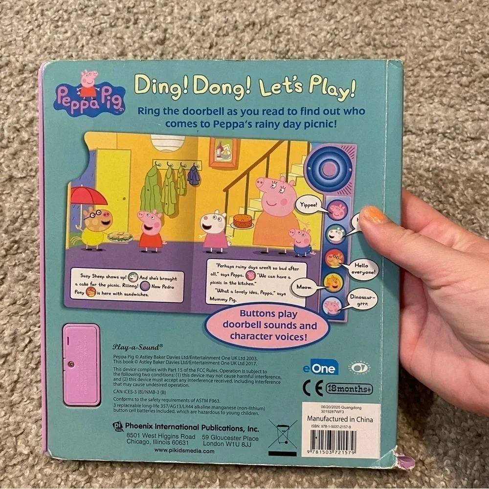 Peppa Pig Let's Play Sound Book - Pink and Blue Button Music Noise
